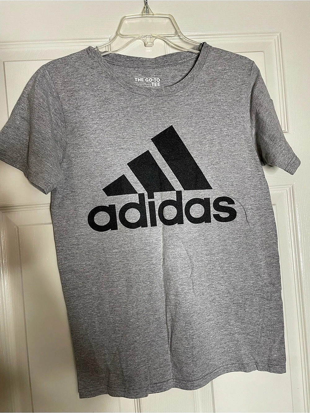Mens ADIDAS The Go-To Tee Short Sleeve Gray & Black